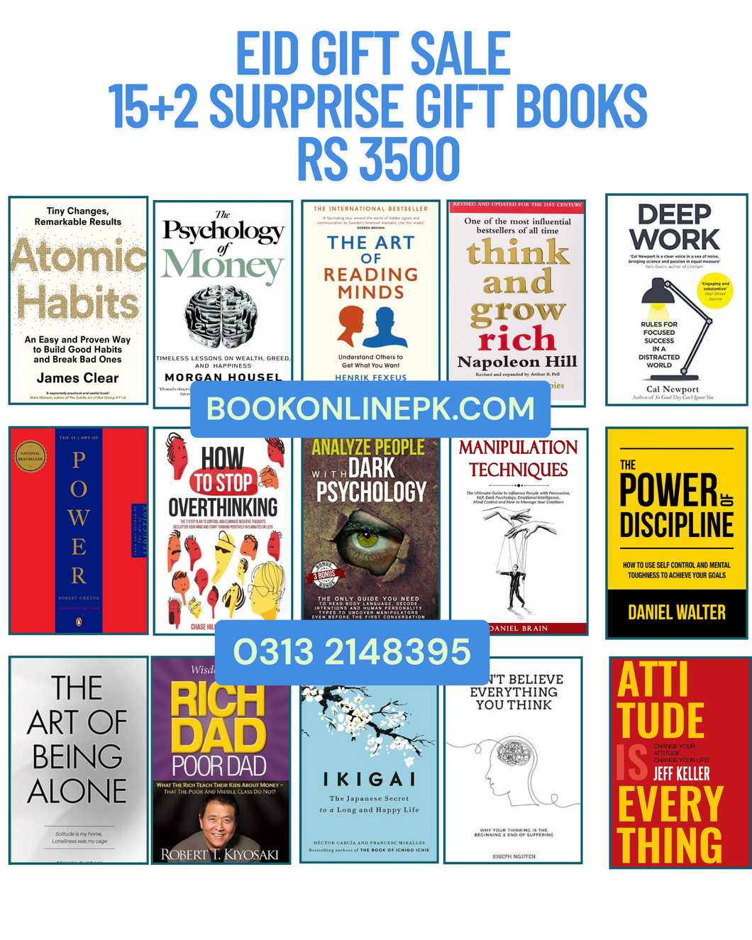 EID SALE : 15 Books for Rs.3500 + 2 GIFT BOOKS